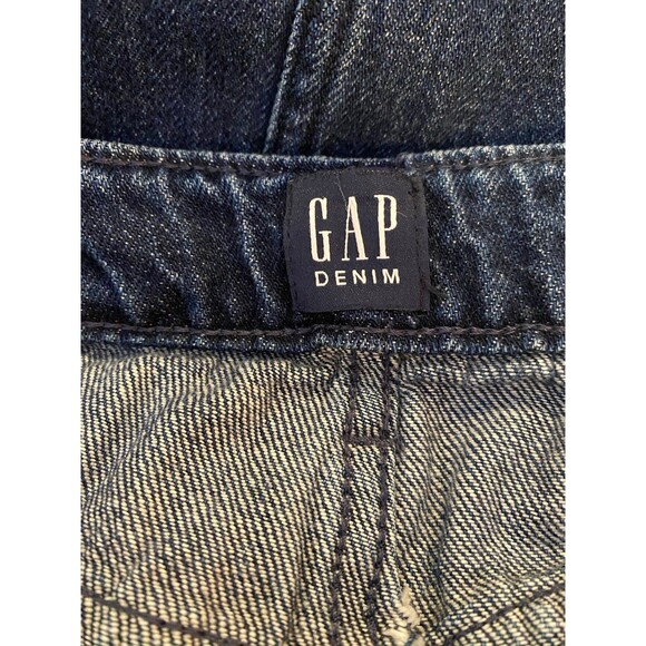 GAP Retro Skirt Denim Women’s Size 8 / 29T Casual  w/ Belt & Kick Pleat - Picture 6 of 9